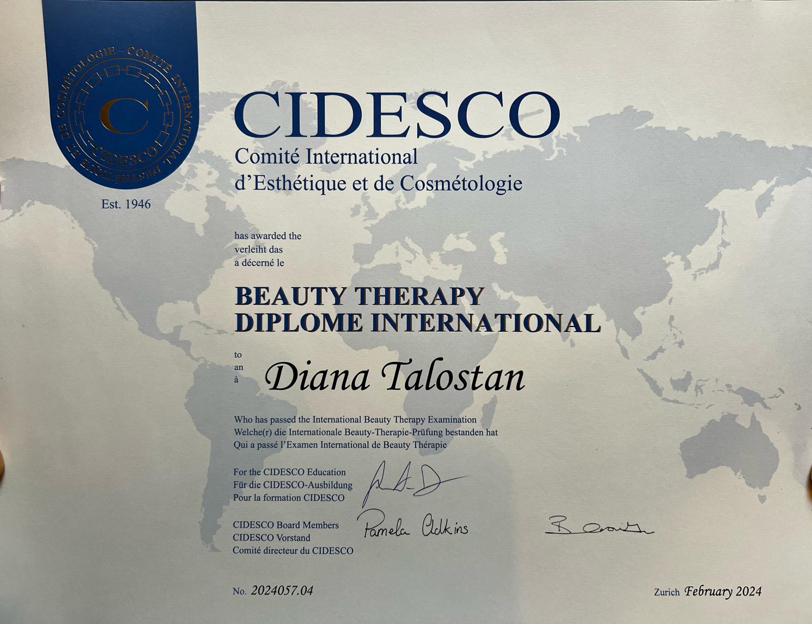 Internationellt CIDESCO-diplom